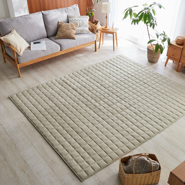 吸水／速乾／サラサラ】コットンリネンのキルトラグ niceday – mofua