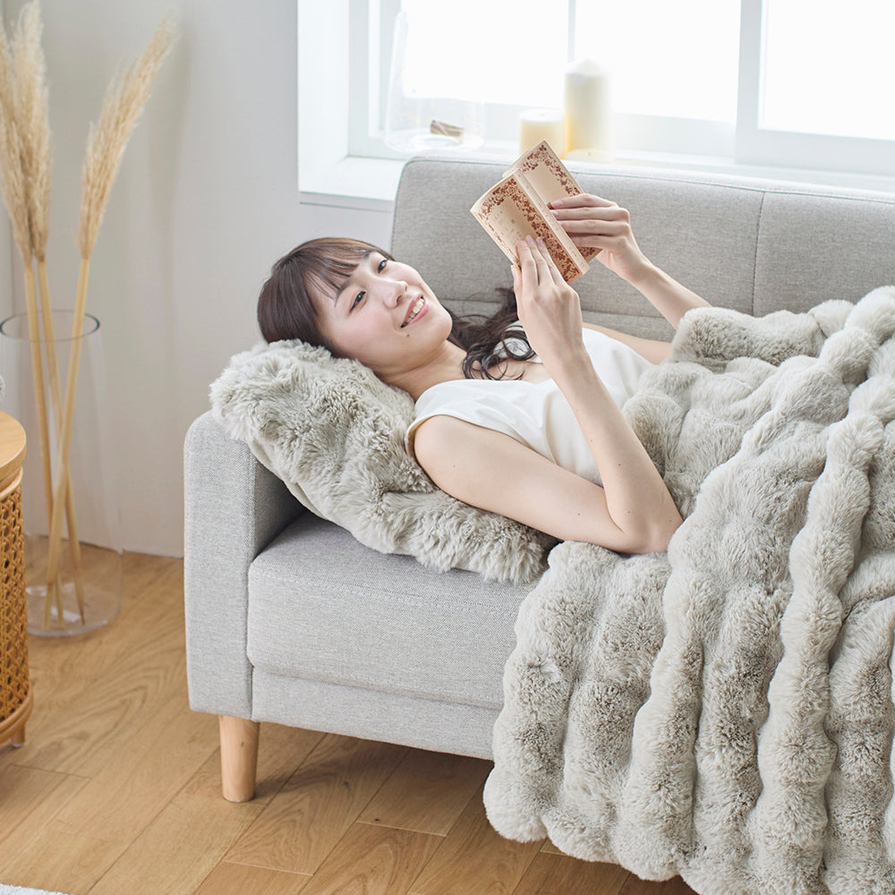 高密度／洗える】うっとりなめらか ふんわりもこもこ クッションカバー