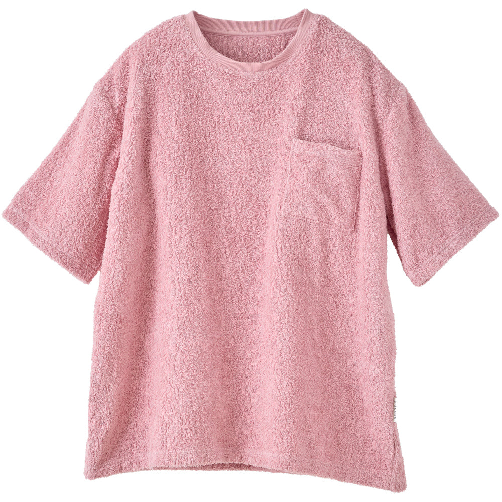 吸水性／通気性／厚手パイル】しっかりタオル生地のパジャマTシャツ